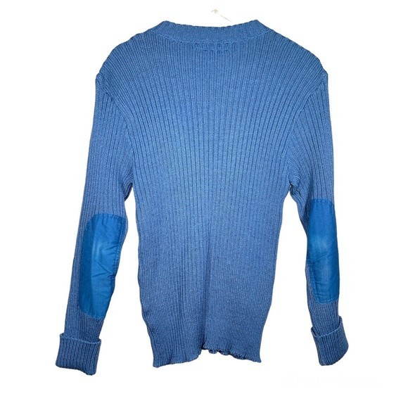 Vintage US Air Force Mens Ribbed Blue V Neck Sweater‎ Sz 42" ~ 100% virgin wool. - Picture 2 of 6